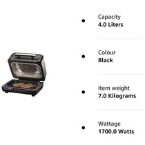 Daewoo 8-In-1 Combination Digital Health Grill And Air Fryer 4 Litres - Black
