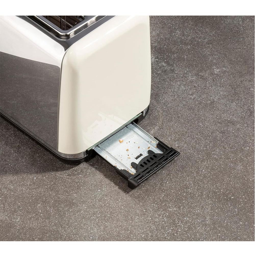 Daewoo Kensington 2 Slice Toaster Stainless Steel 810W - Cream