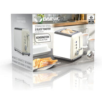 Daewoo Kensington 2 Slice Toaster Stainless Steel 810W - Cream