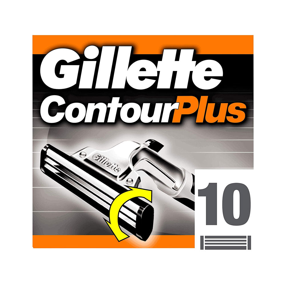 Gillette Contour Plus Cartridges Men's Razor Blades 10 Refills