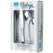 Amefa Monogram Vintage Bead Cutlery Starter Set Serves 4 People - 16 Piece