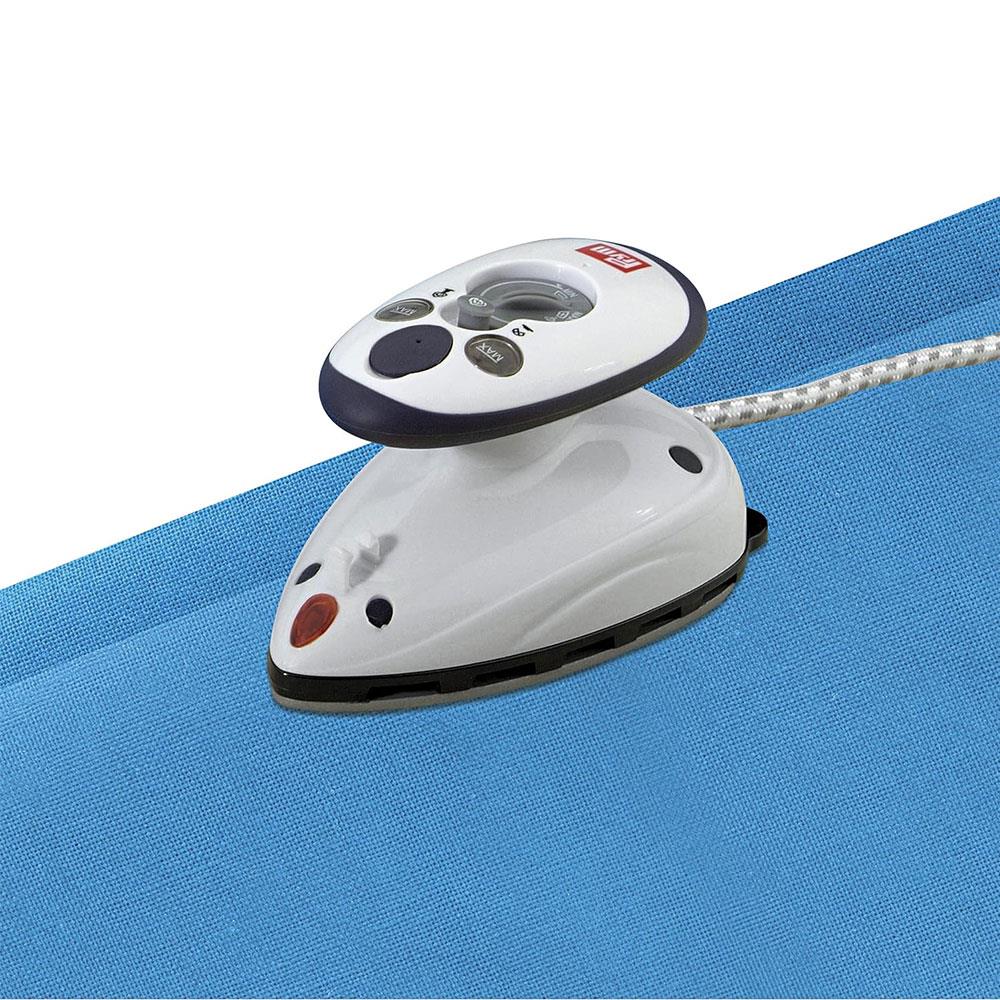 Prym Mini Travel Steam Iron With Measuring Cup And Carrying Bag UK Plug 700W - White