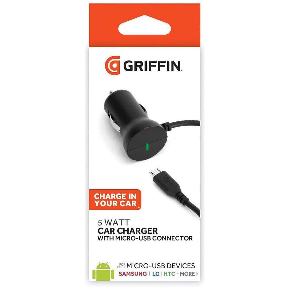 Griffin 1A 5W Car Charger With Micro-USB Connector - Black Main image