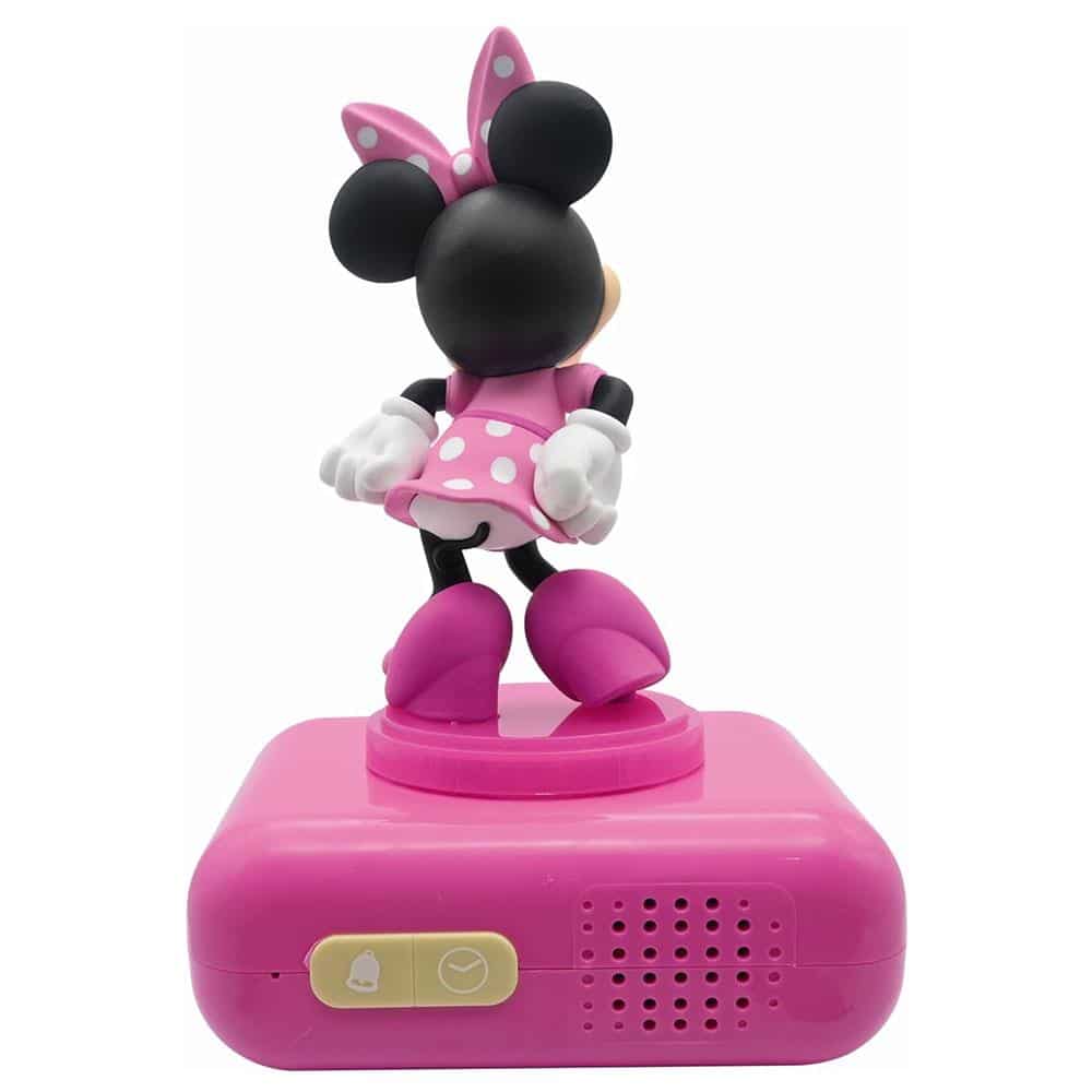 Lexibook 3D Minnie Mouse Childrens Clock With Night Light Alarm Snooze - Pink Secondary image