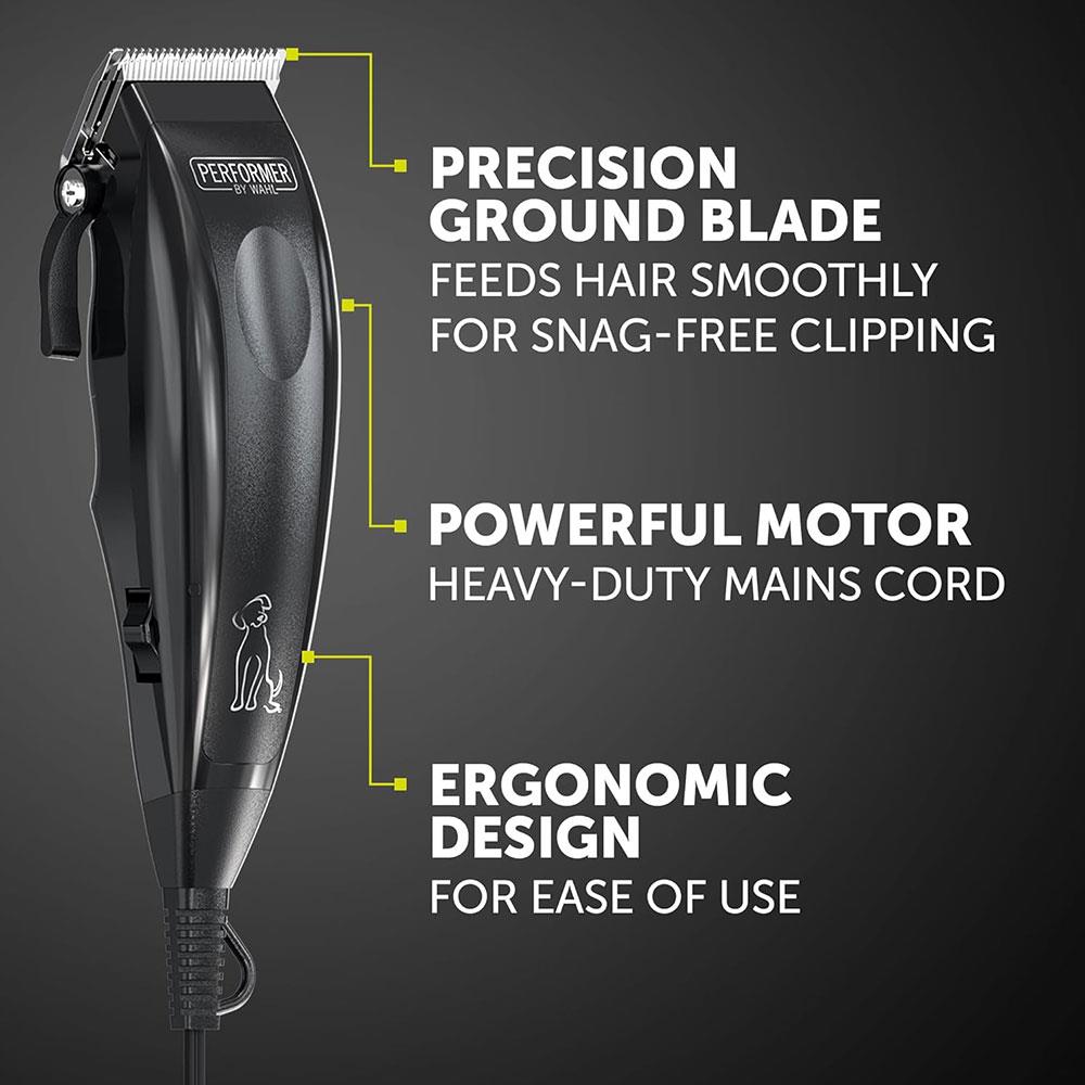 Wahl Performer Corded Pet Clipper Pets Grooming Full Coat Dog Grooming Kit - Black
