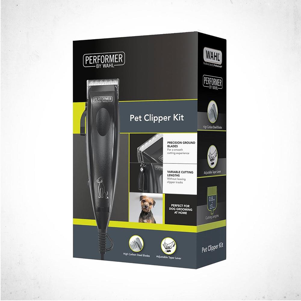 Wahl Performer Corded Pet Clipper Pets Grooming Full Coat Dog Grooming Kit - Black