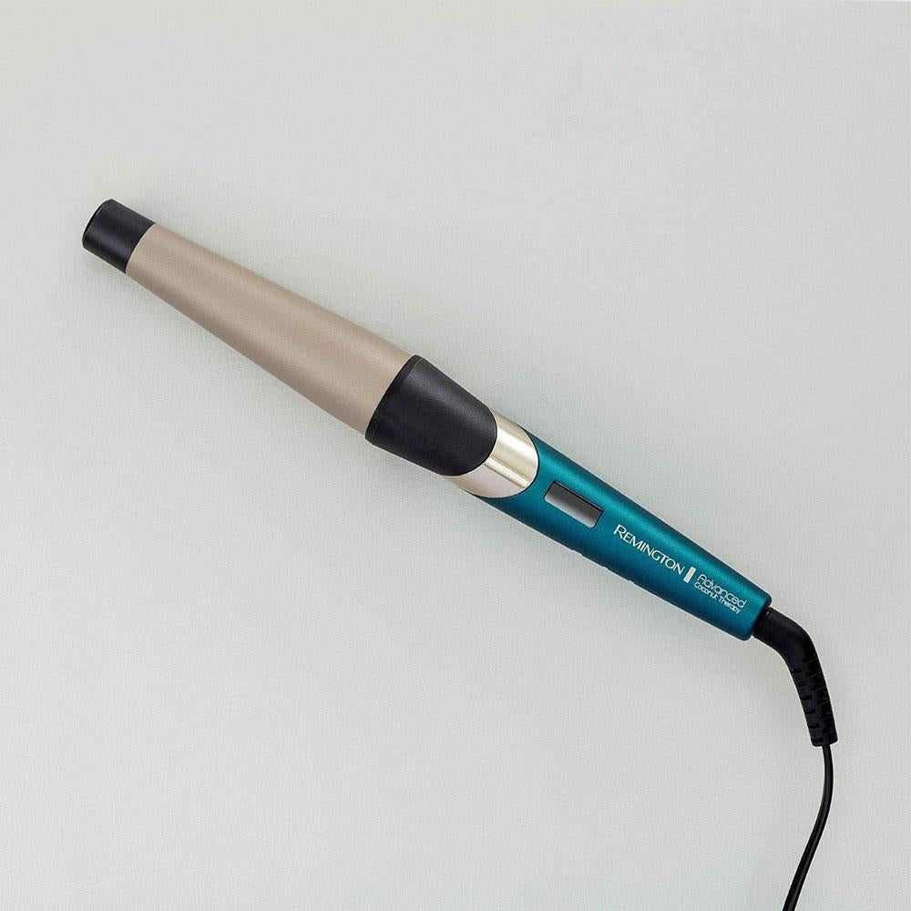 Remington Advanced Coconut Therapy Curling Wand 25-38mm Barrel With Anti-Slip Coating - Jade