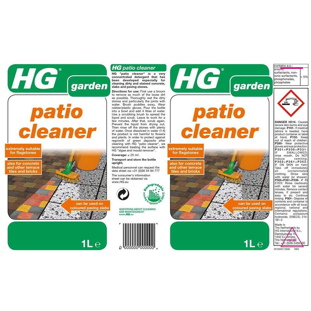 HG Patio-Tile Cleaner For Perfect Clean Terrace Tiles - 1 Litre