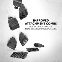 Wahl Stainless Steel Stubble And Beard Trimmer With Attachment Combs - Silver