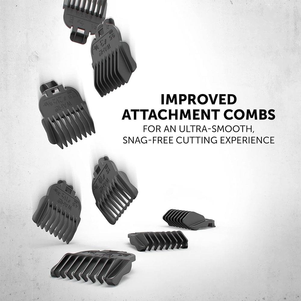 Wahl Stainless Steel Stubble And Beard Trimmer With Attachment Combs - Silver