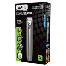 Wahl Stainless Steel Stubble And Beard Trimmer With Attachment Combs - Silver