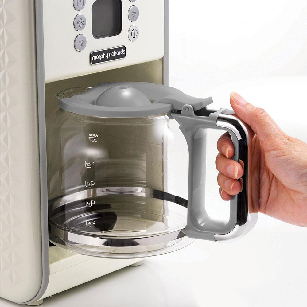 Morphy Richards Vector Pour Over Filter Coffee Machine 900W 1.8 Litres - Cream