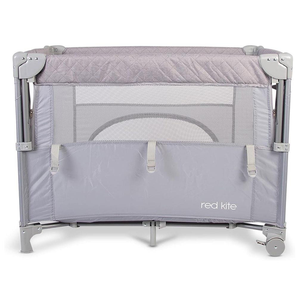 Red Kite Dreamer Bedside Travel Crib With Newborn Bassinette - Soft Grey Main image