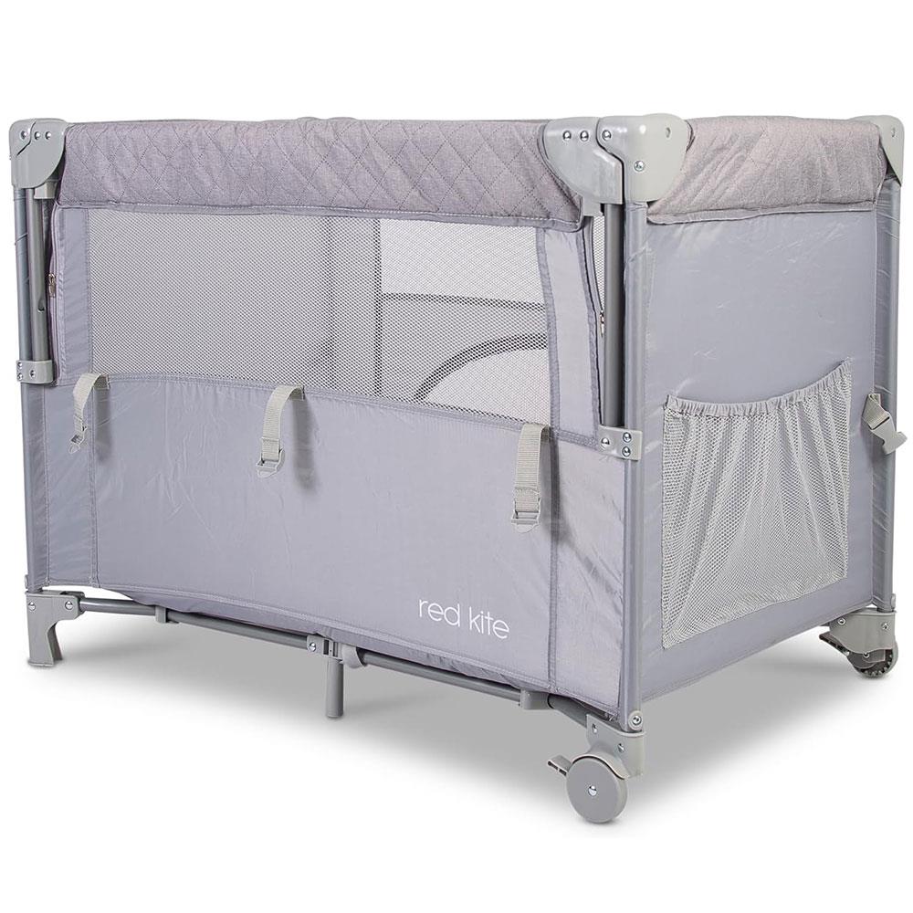 Red Kite Dreamer Bedside Travel Crib With Newborn Bassinette - Soft Grey Secondary image