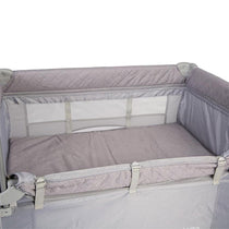 Red Kite Dreamer Bedside Travel Crib With Newborn Bassinette - Soft Grey