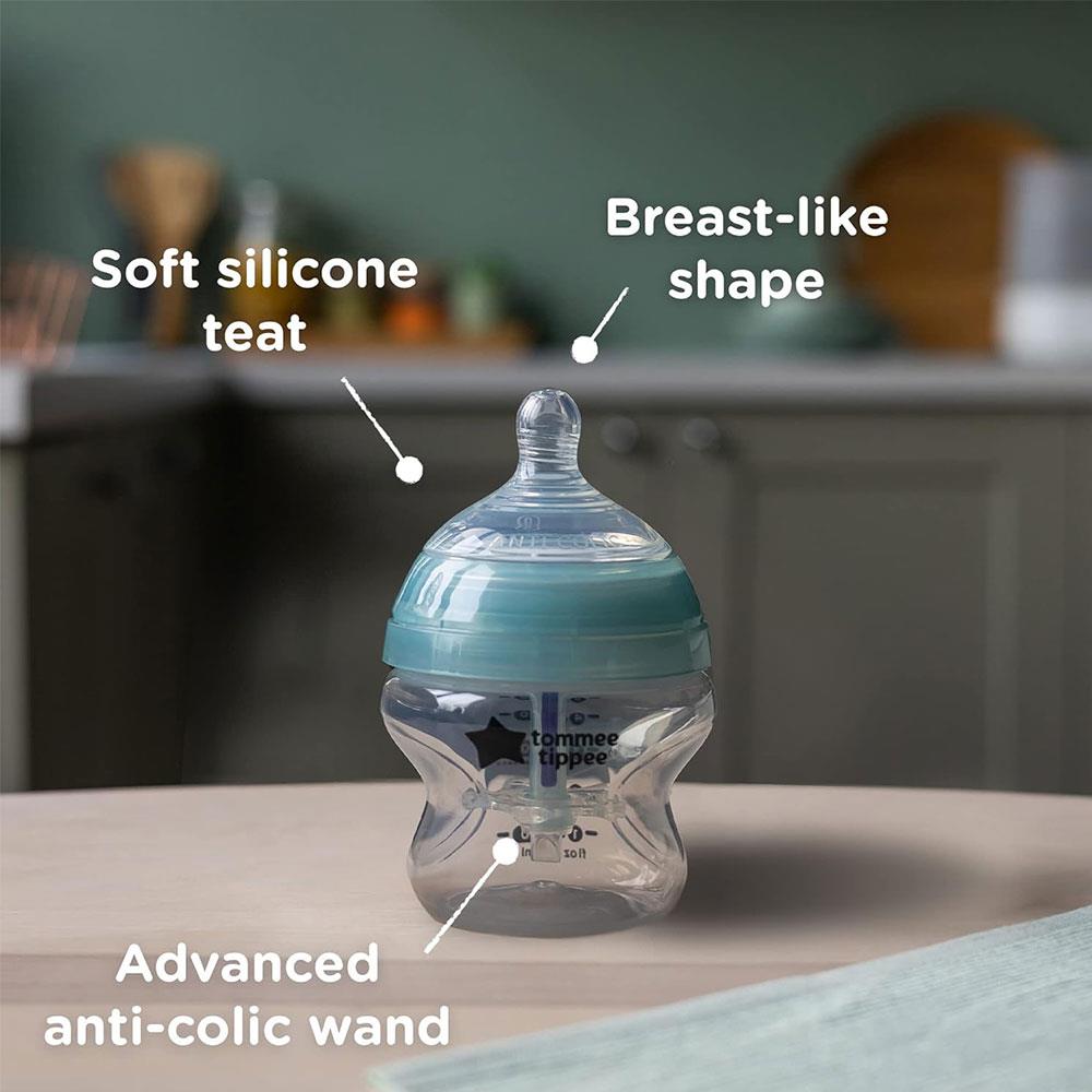 Tommee Tippee Advanced Anti-Colic Baby Bottle 260ml Pack of 3 - Purple Secondary image