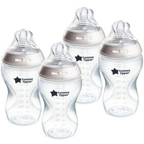 Tommee Tippee Natural Start Anti-Colic Baby Bottle 340ml Pack of 4 - Clear
