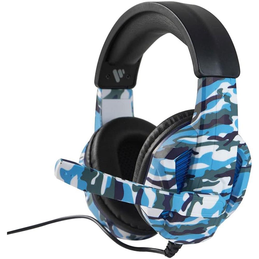 Vybe Camo Wired Gaming Headset With LED Lights - Marine Blue Secondary image