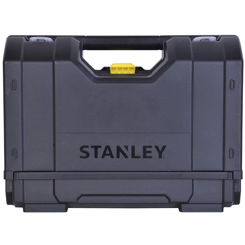 Stanley 3-In-1 Tool Organiser Combines 2 Organisers With Integral Middle Tote - Black/Yellow
