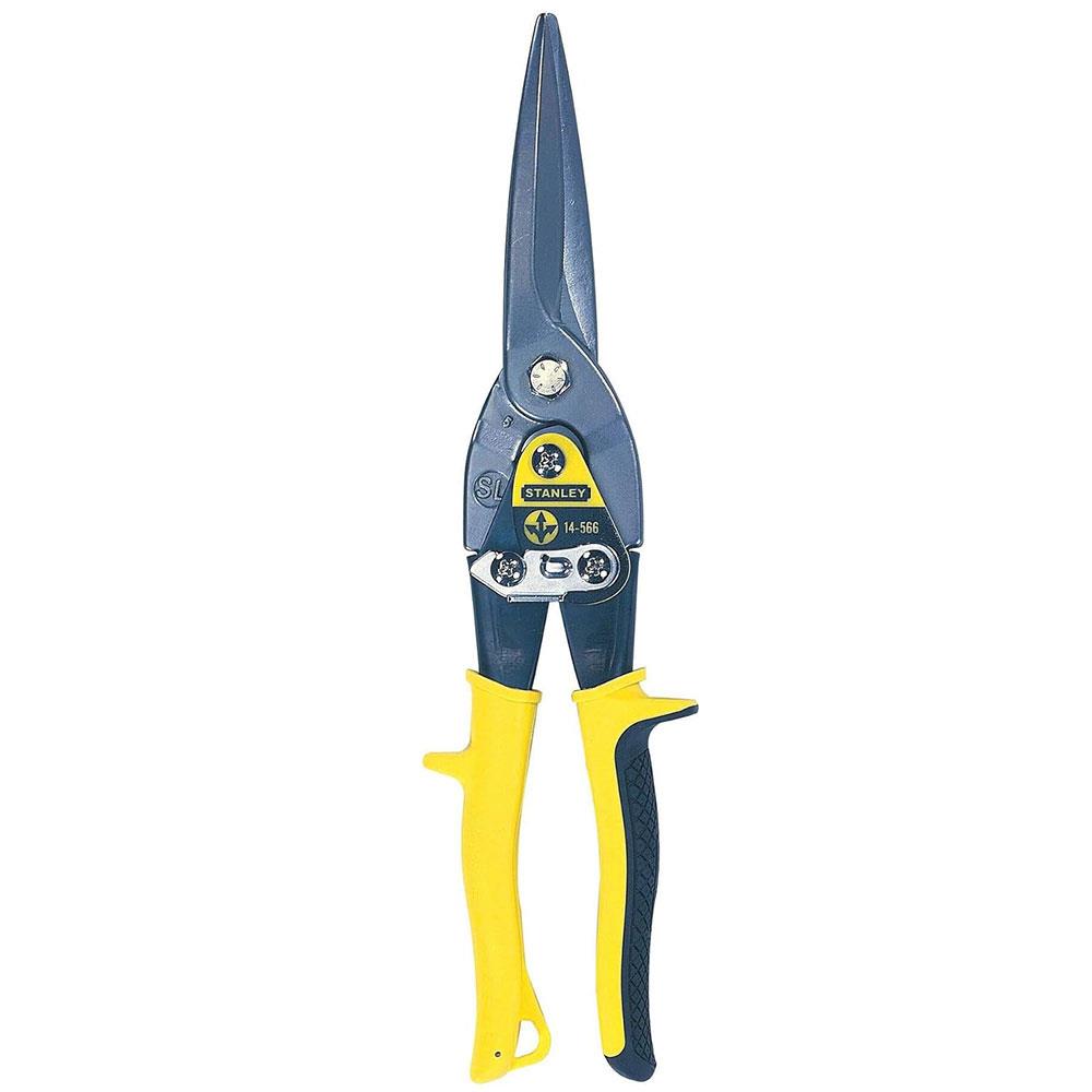 Stanley Aviation Snip Long Cut Straight 300mm - Black/Yellow