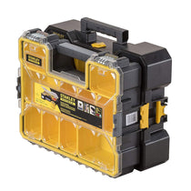 Stanley FatMax Flip Bin Deep Pro Organiser 12 Removable Compartments - Black/Yellow