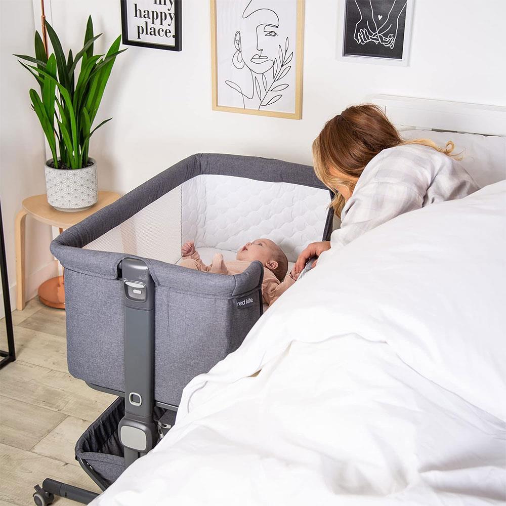 Red Kite Cozysleep Bedside Crib And Co-Sleeper - Gray