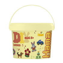 Hama Midi Beads Bucket Approx. 10000 Fuse Beads Creative Mosaic Decoration - Multicolour