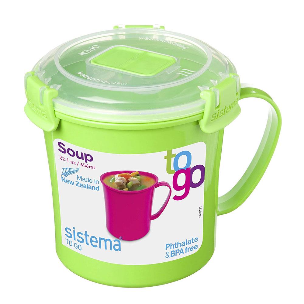 Sistema To Go Microwave Soup Mug 656ml - Assorted Colours