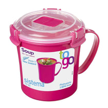 Sistema To Go Microwave Soup Mug 656ml - Assorted Colours