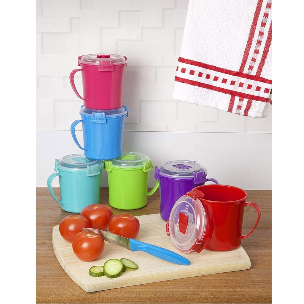 Sistema To Go Microwave Soup Mug 656ml - Assorted Colours