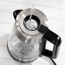 Daewoo Easy Fill LED Illuminating Glass Kettle 3000W 1.7 Litres - Silver