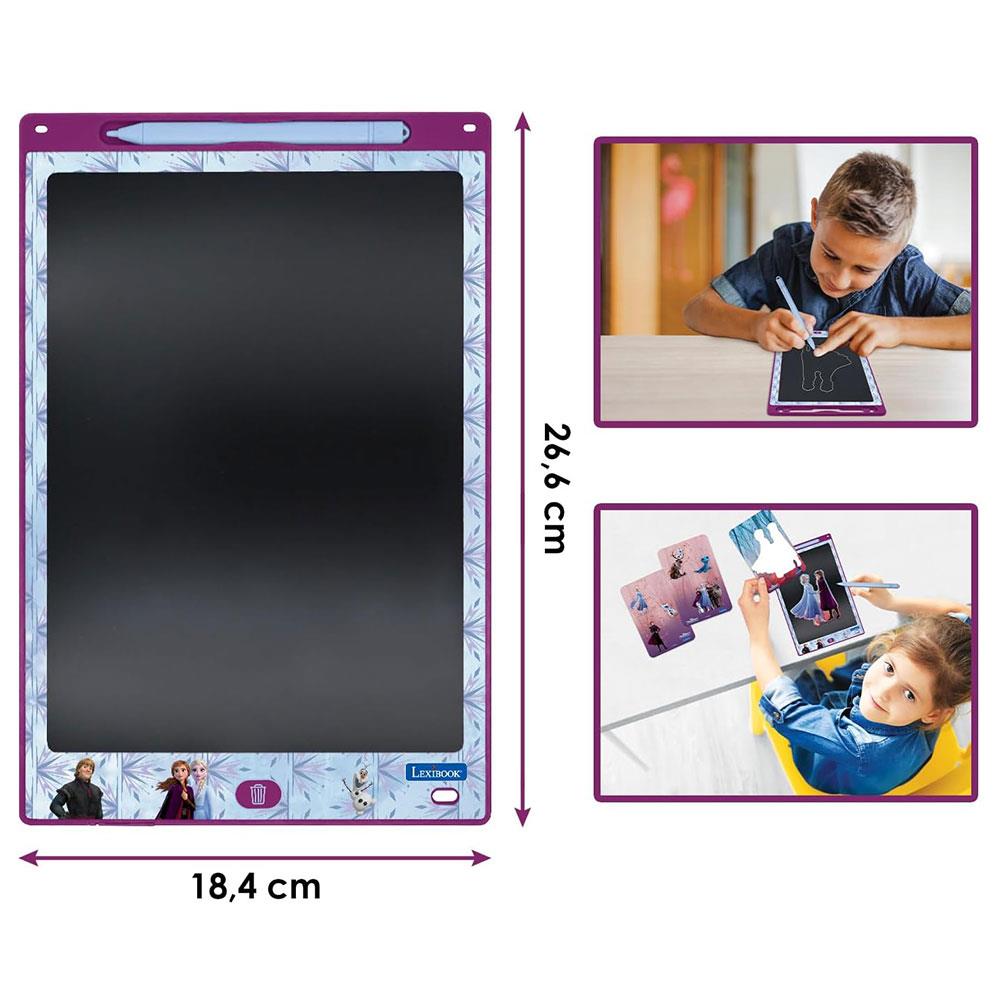 Lexibook Frozen 11 Inch Learning Drawing E-ink Tablet With Stencils - Multicolour