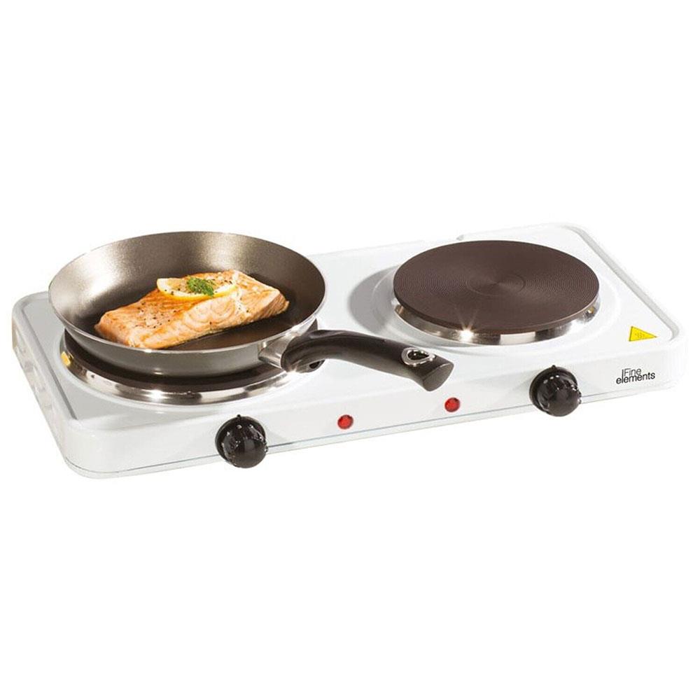 Fine Elements Double Hot Plate Stainless Steel 2500W - White Main image