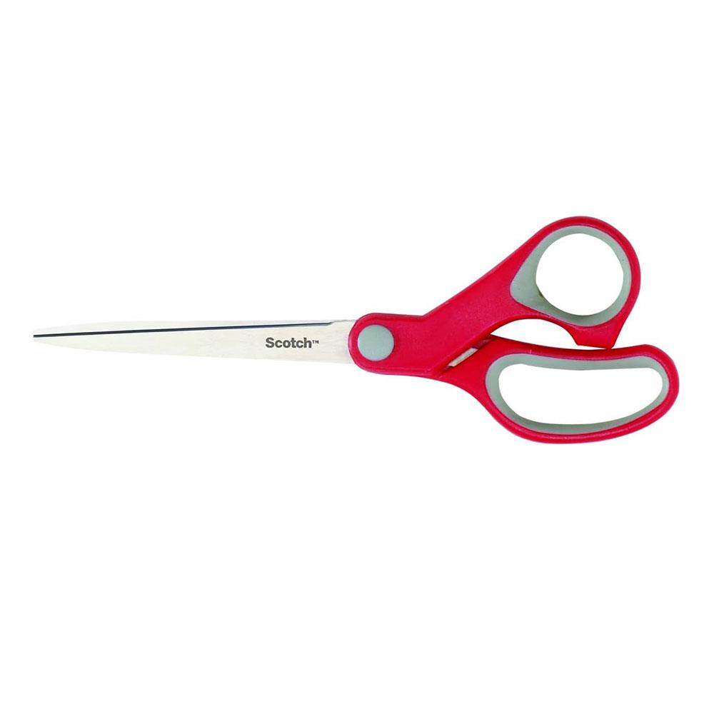 Scotch Comfort Scissors 18cm With Soft Grip Handle Stainless Steel - Red