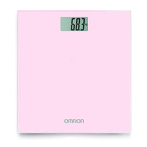 Omron Digital Bathroom Scales With KG ST And LB Measurement 150kg Weight Capacity - Pink Blossom