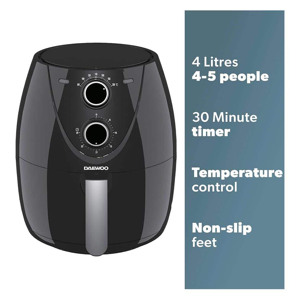 Daewoo Single Pot Manual Air Fryer 4 Litres - Black Secondary image