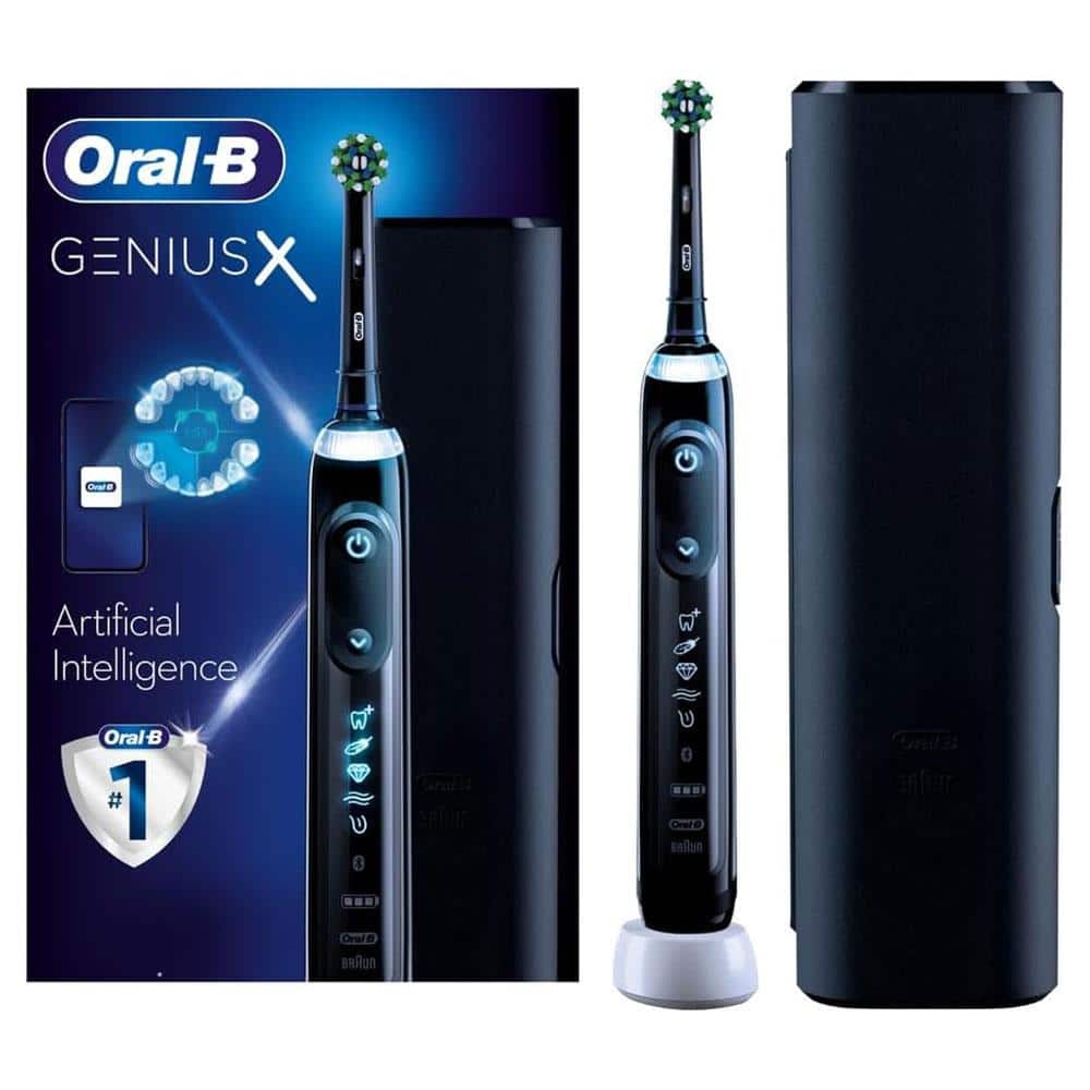 Oral-B Genius X Electric Toothbrush With Artificial Intelligence 1 Toothbrush Head And Travel Case - Black Main image