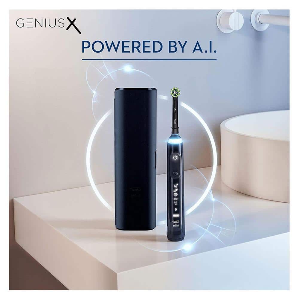 Oral-B Genius X Electric Toothbrush With Artificial Intelligence 1 Toothbrush Head And Travel Case - Black Secondary image