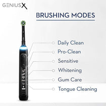 Oral-B Genius X Electric Toothbrush With Artificial Intelligence 1 Toothbrush Head And Travel Case - Black