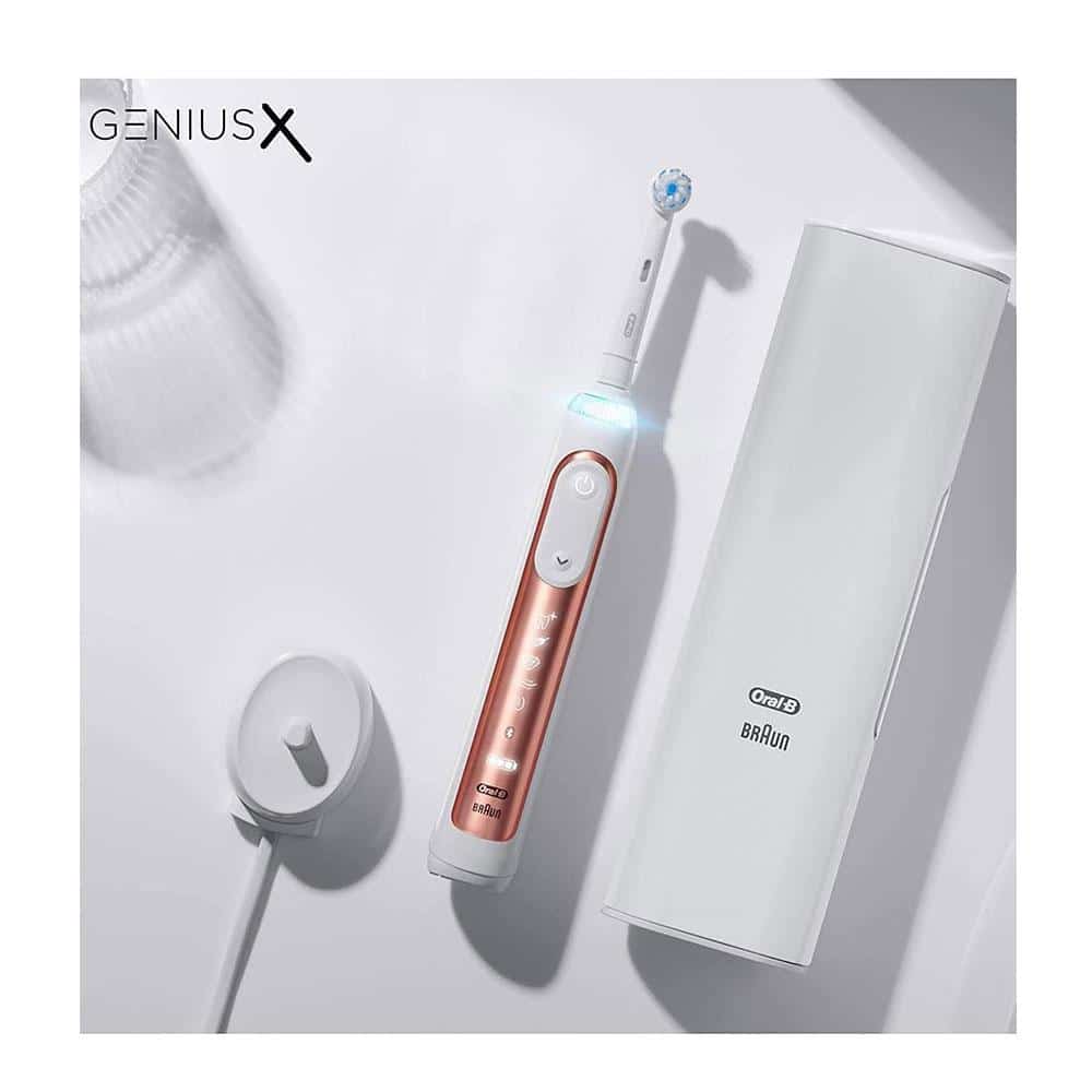 Oral-B Genius X Electric Toothbrush With Artificial Intelligence 1 Toothbrush Head And Travel Case - Rose Gold Secondary image