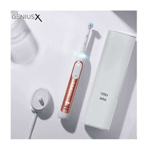 Oral-B Genius X Electric Toothbrush With Artificial Intelligence 1 Toothbrush Head And Travel Case - Rose Gold