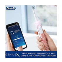 Oral-B Genius X Electric Toothbrush With Artificial Intelligence 1 Toothbrush Head And Travel Case - Rose Gold