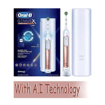 Oral-B Genius X Electric Toothbrush With Artificial Intelligence 1 Toothbrush Head And Travel Case - Rose Gold