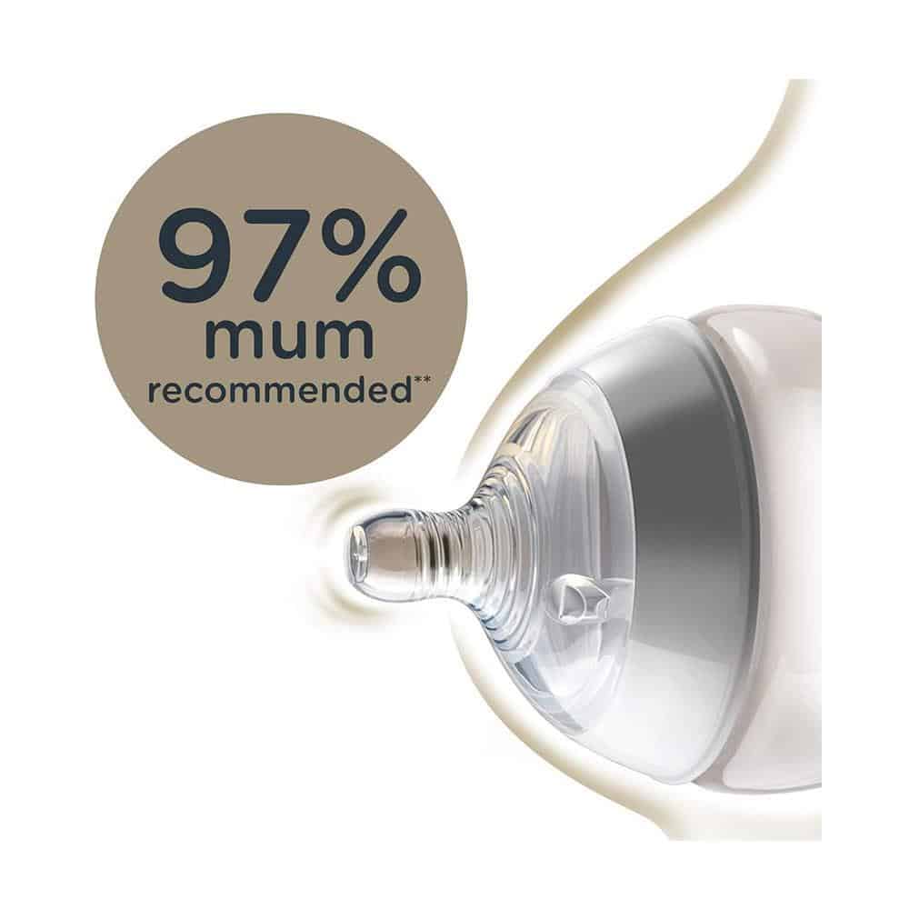 Tommee Tippee Closer To Nature Advanced Anti-Colic Baby Bottle 260ml - Clear