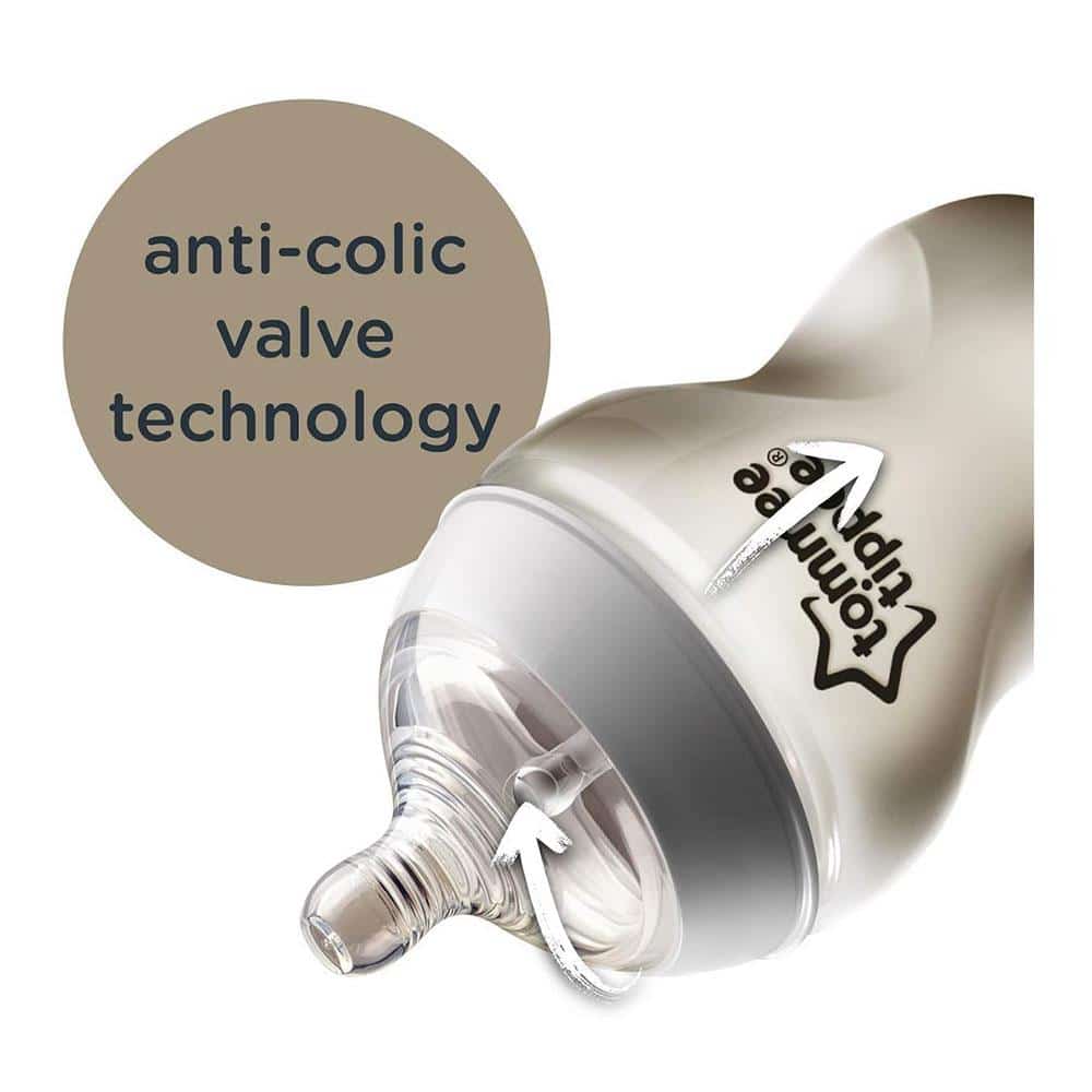 Tommee Tippee Closer To Nature Advanced Anti-Colic Baby Bottle 260ml - Clear