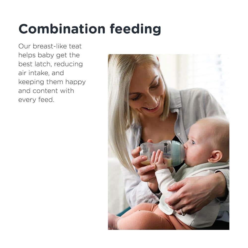 Tommee Tippee Closer To Nature Advanced Anti-Colic Baby Bottle 260ml - Clear