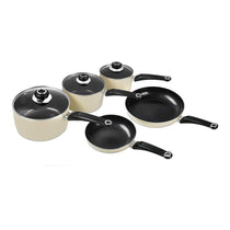 Morphy Richards Equip 14 Piece Cookware Set With Ceramic Non-Stick Pots Saucepans & Kitchen Utensils Cream