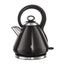 Russell Hobbs Traditional Electric Kettle Stainless Steel 3000W 1.7L Black