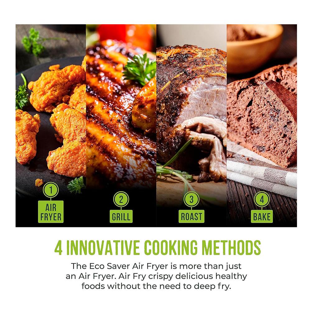 Tower Eco Saver Air Fryer 6 Litre with Vizion Viewing Window Black