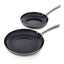 Morphy Richards Accents Induction Frying Pan Set 24cm 28cm Non Stick Ceramic Aluminium Titanium Black